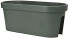 Pro Garden Balkon plantenpot/bloempot - groen - 60 x 25 cm - ovaal - kunststof