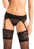 Teyli Klassieke Jarretelhouder Dames van Mesh – Elegant & Comfortabel Lingerie - Jarretelhouder Transparant Design - Jarretelriem met Perfecte Pasvorm voor Kousen Zwart L
