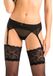 Teyli Klassieke Jarretelhouder Dames van Mesh – Elegant & Comfortabel Lingerie - Jarretelhouder Transparant Design - Jarretelriem met Perfecte Pasvorm voor Kousen Zwart L