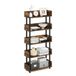 Furinno Turn-N-Tube 5-Tier Toolless Display Rack, Amber Pine/Zwart