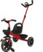 Nouveau Tricycle de sport avec barre de poussée et roue libre, rouge multicolore