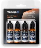 Vallejo Hobbyverf Acrylverf - 77253 True Metallic Metal - Oud Koper Kleurenset
