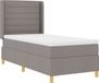 vidaXL Boxspring bed met hoofdeinde Taupe 80 x 200 cm Stof