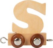 Small Foot Houten Lettertrein - S - Naturel - 12 stuks