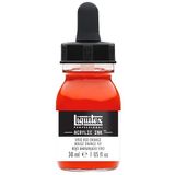 Liquitex 4260620 vloeibare professionele acrylverf - inkt, hoog gepigmenteerde airbrush verf, - Acryl Inkt 30ml, Vivid Red Orange