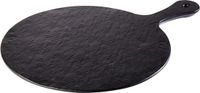 APS Melamine Serveerplateau "Slate Rock", Zwart, Rond, Ø30 cm, Set van 2