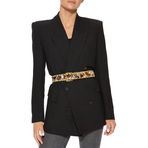 Kurt Geiger Leren Riem met Koeienprint Shoreditch/Ecru