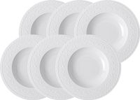 Villeroy & Boch Cellini Diep bord ø 24 cm - Wit-gekleurd - Porselein - Set van 6