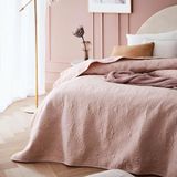 ROOM99 Leila Elegante sprei in poederroze, 220 x 240 cm