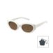 Beneunder FD01j Lunettes de soleil pliantes à monture fente - Blanc cassé + Verres marron - F
