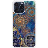 Apple iPhone 15 Mandalla bleu verstevigd hoesje met sublimatie bedrukking
