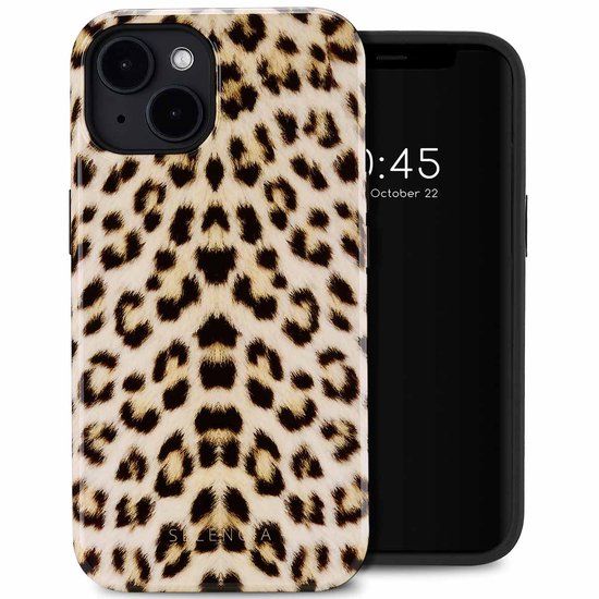 Selencia Hoesje - Geschikt voor Apple iPhone 14 - Backcover geschikt voor MagSafe - Wild Leo