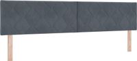 vidaXL Hoofdbord Donkergrijs Fluweel 200 cm