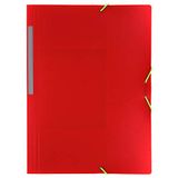 Grafoplás 04801251-map Folio rood, polypropyleen, met elastieken 3 kleppen