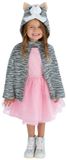 Smiffys Deluxe Kitten Plush Cape Kids - Grijs