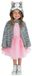 Smiffys Deluxe Kitten Plush Cape Kids - Grijs