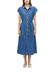 s.Oliver Middellange denim jurk met overhemdkraag en stoffen riem dames