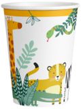 RIETHMULLER - 8 Papieren bekers Get Wild Safari 250 ml jungledieren