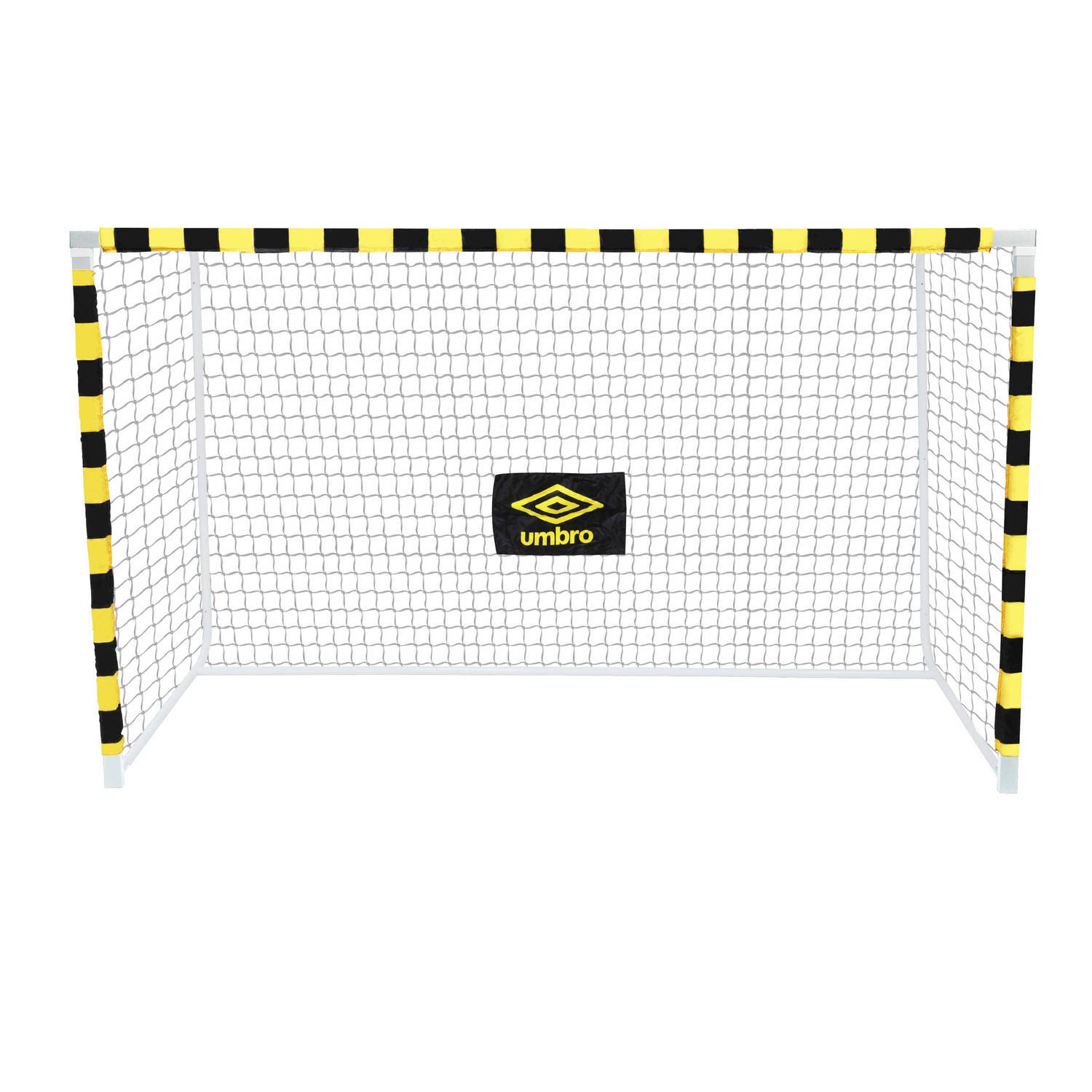 Umbro voetbaldoel - 300 x 200 x 110 cm - metaal - voetbaltrainingsmateriaal - makkelijke montage - zwart/geel