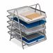 Relaxdays brievenbak, met 5 etages, A4, metaal, zilver