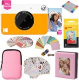 KODAK Printomatic Direct printen camera + Zachte hoes + Zink 2x3" Fotopapier 20pk + Album + Stickersets + Stickerlijsten + Markers - Geel