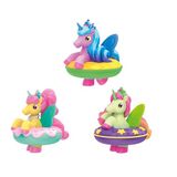 INKEE TOYS Galupy Unicorn Fun - Set van 3 badspelletjes voor kinderen: Kily, Freya en Nova - Squishy eenhoorns met kleurverandering en water voor badkuip