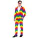 Widmann - Kostuum party fashion pak, regenboogpatroon, jas en broek, LGBTQ, Christopher Street Day