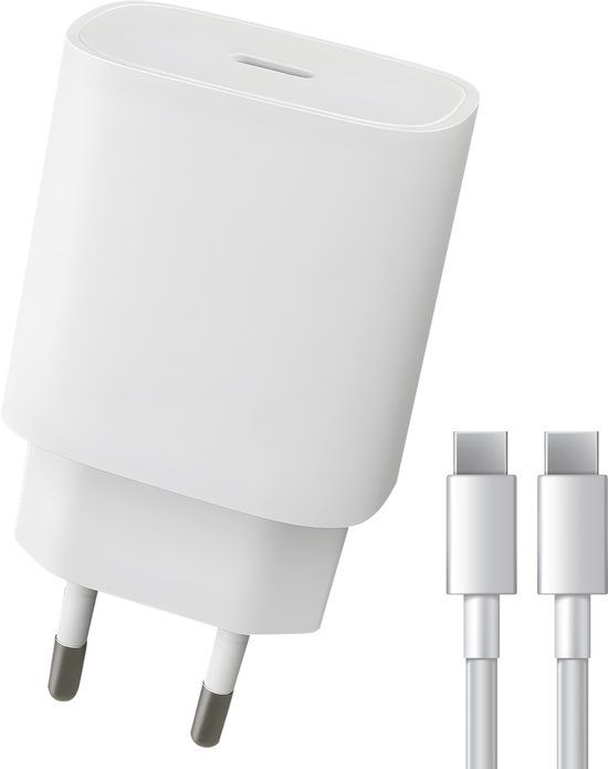 Nuvance USB C Adapter - 30W Snellader - Incl 2M 60W Kabel - Wit