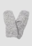 s.Oliver - Dames - Bouclé handschoenen - Lichtgrijs gemêleerd