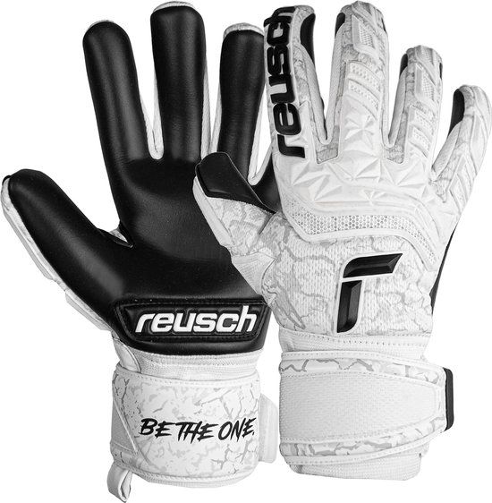 Reusch Unisex Attrakt Freegel Infinity Voetbalhandschoenen - Wit/Zwart - Maat 7.5