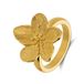Lucardi Dames Stainless steel goldplated ring bloem - Ring - Staal - Goudkleurig - 16 / 50 mm