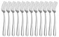 Omgoods - Set de 12 fourchettes de table en acier inoxydable
