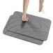 JUERLEN 2 stuks diatomeeënaarde douchemat, stenen badmat, antislip super absorberende sneldrogende harde badmat voor badkamer douchevloer, 60 x 40 cm, grijs golfontwerp