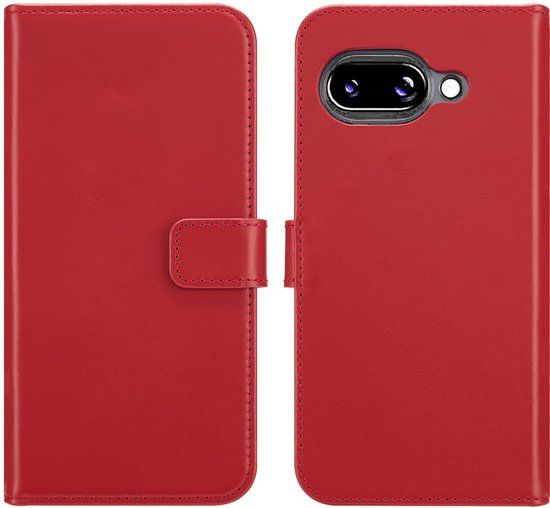 Selencia Echt Leren Bookcase voor de Google Pixel 9a - Rood