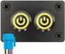 ProRide Interrupteurs à pression métalliques ON-OFF 220V - 16mm - Panneau encastré double - IP67 - Indicateur LED Jaune