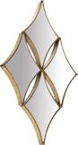 Alexandra House Living Wandspiegel Gouden Metaal Kruis 5 x 67 x 44 cm