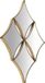Alexandra House Living Wandspiegel Gouden Metaal Kruis 5 x 67 x 44 cm
