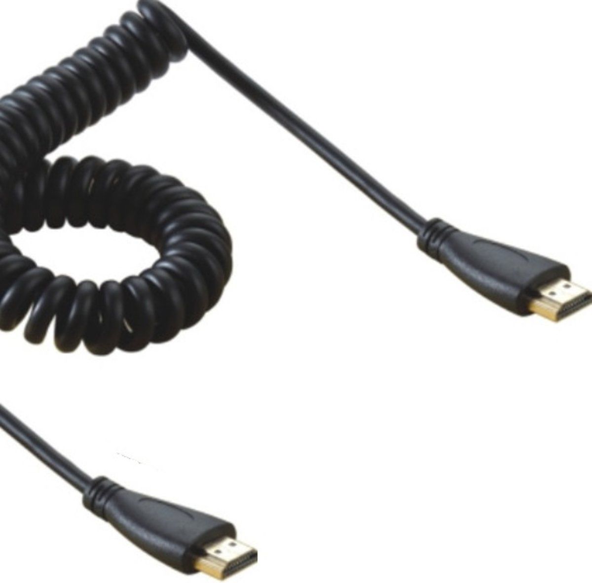 Coretek HDMI spiraalkabel - versie 1.4 / zwart - 2 meter