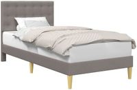 vidaXL Bedframe met hoofdeinde Taupe 100 x 200 cm Stof
