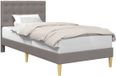 vidaXL Bedframe met hoofdeinde Taupe 100 x 200 cm Stof
