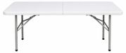 Ambitent Bol Inklapbare cateringtafel 152x75 cm – wit HDPE-blad, stalen frame, draagvermogen 200 kg, voor 4–6 personen