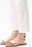 No Stress Dames Gouden Leren Sandalen met Bandjes - Maat 42