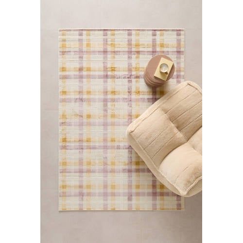 NOUS Living vloerkleed Tiana roze/geel (230x160 cm)