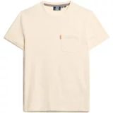 Superdry Essential Washed T-shirt met borstzak Heren Crème Maat XL