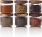 Sans marque Pots en verre nervuré avec couvercle en bois empilable et hermétique - bocaux de conservation pour biscuits, thé ou sucre pour cuisine, garde-manger, bar ou salle de bain (350 ml)