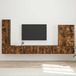 Maison Exclusive - Étagère murale TV, set de 6 pièces, 98 x 31 x 29,5 cm, chêne fumé