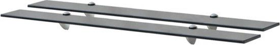 vidaXL Zwevende schappen 2 stuks 90x10 cm 8 mm glas