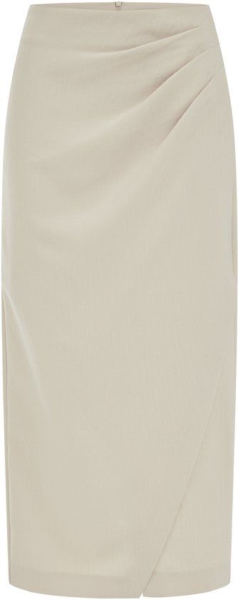 WE Fashion Dames midi rok beige