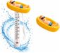 Bellatio Design Zwembad thermometer Funny - Bootje - drijvend - badthermometer - kunststof - Gele - 25 cm