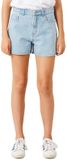 Name It Pinizza Mom Fit High Waist Denim Shorts Light Blue Denim / Stripes Pinstripes 12 Ans Fille